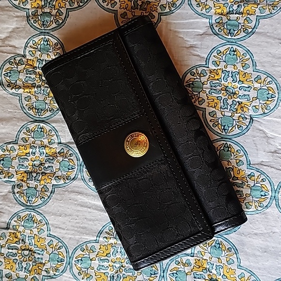 Vintage Coach Signature Jacquard Canvas Wallet - Picture 13 of 13